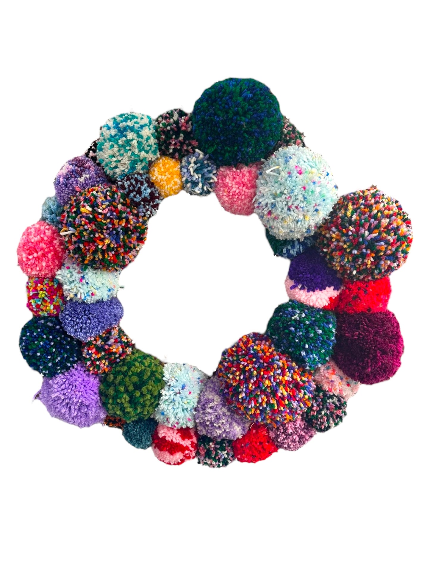 Large Pom Pom Wreath